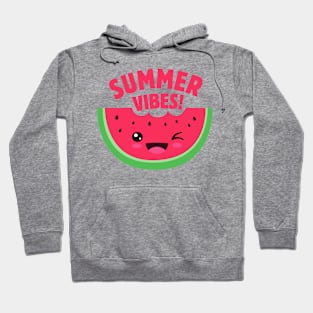 Funny Summer Vibes Watermelon Kawaii Slice Hoodie